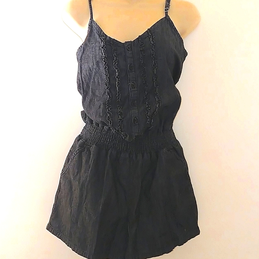 Charcoal stretch romper